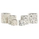 Саксия Home ESPRIT Бял Многоцветен Цимент Град 13 x 13 x 13 cm (3 Части) (2 броя)