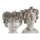 Саксия Home ESPRIT Сив Смола Лице Shabby Chic 18 x 15 x 23 cm (2 броя) Саксия Home ESPRIT Сив Смола Лице Shabby Chic 18 x 15 x 23 cm (2 броя)