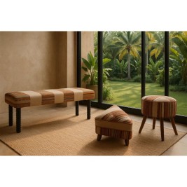 Табуретка Home ESPRIT Многоцветен Дърво манго 94 X 38 X 45 CM