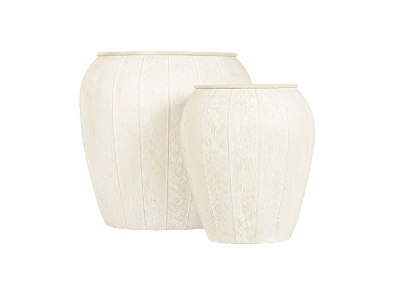 Саксия Home ESPRIT Бежов Метал Scandi 50 x 50 x 49,5 cm (2 Части)