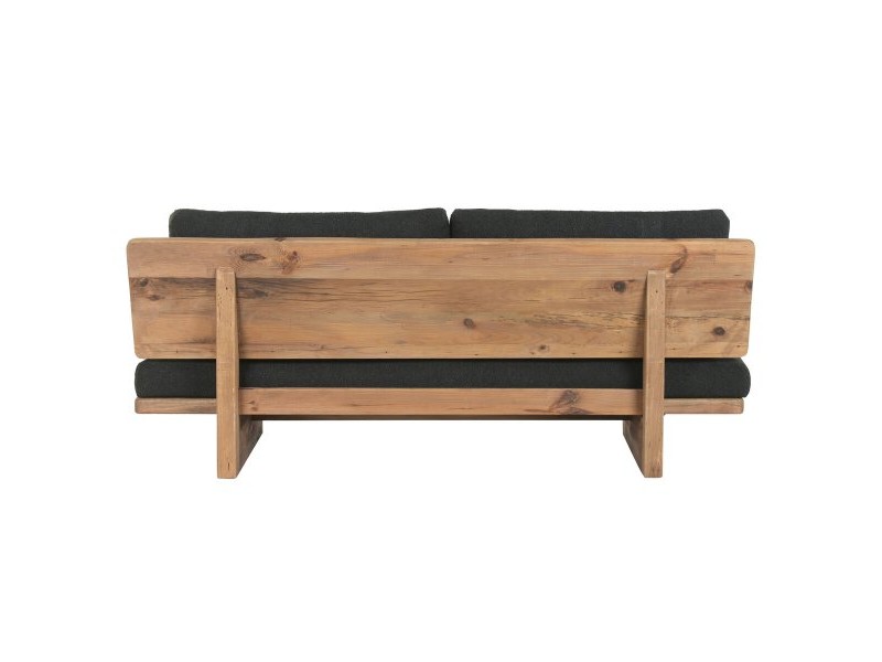 Фотьойл Home ESPRIT Черен Естествен 195 x 90 x 78 cm