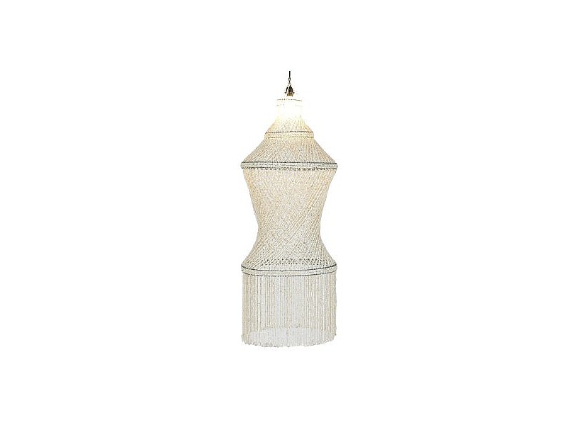 Полилей Home ESPRIT Бял Раковини 50 W 52 X 52 X 140 CM