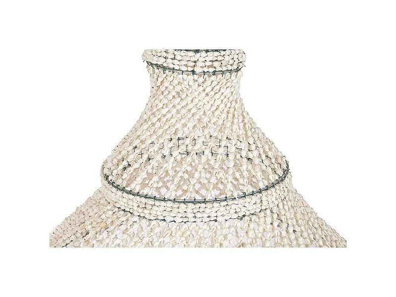 Полилей Home ESPRIT Бял Раковини 50 W 52 X 52 X 140 CM