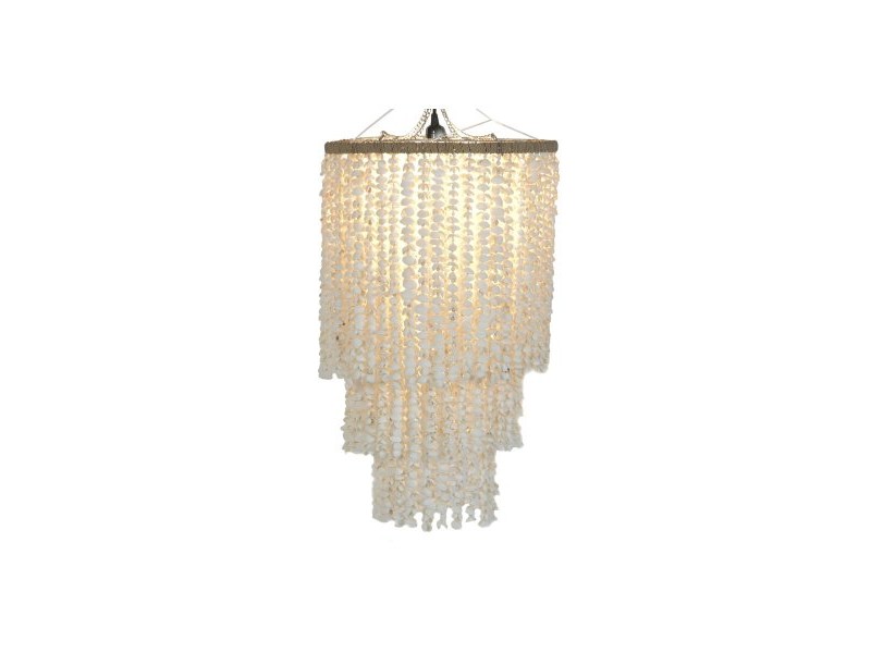 Полилей Home ESPRIT Бял Раковини 50 W 40 x 40 x 70 cm