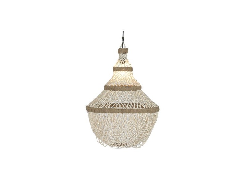 Полилей Home ESPRIT Бял Естествен Раковини 50 W 50 x 50 x 130 cm
