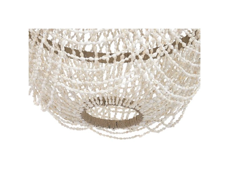Полилей Home ESPRIT Бял Естествен Раковини 50 W 50 x 50 x 130 cm