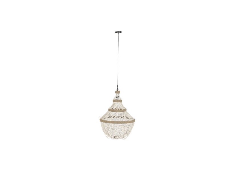 Полилей Home ESPRIT Бял Естествен Раковини 50 W 50 x 50 x 130 cm