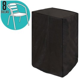 Калъф на Стол За столове Черен PVC 66 x 66 x 170 cm
