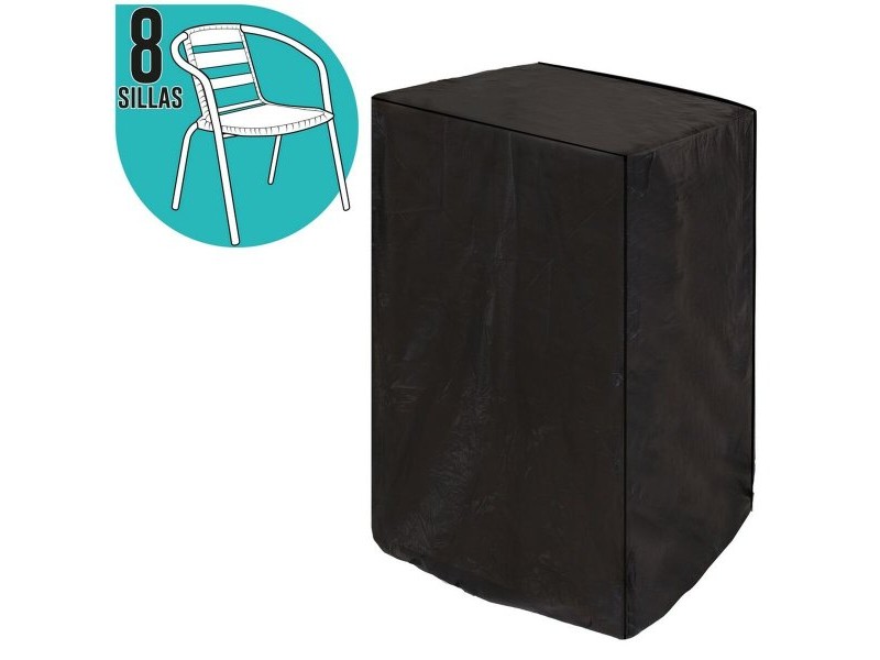 Калъф на Стол За столове Черен PVC 66 x 66 x 170 cm