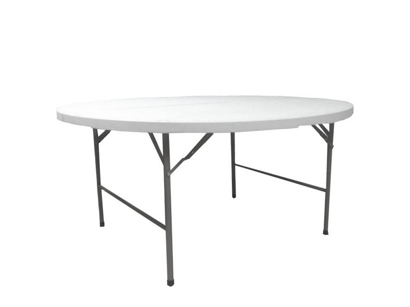 Сгъваема масичка Бял HDPE 154 x 154 x 74 cm