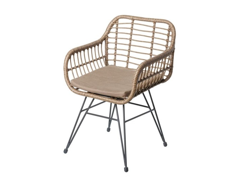 Aiatool Ariki 57 x 62 x 80 cm синтетичен ратан Стомана Графит