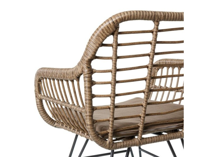 Aiatool Ariki 57 x 62 x 80 cm синтетичен ратан Стомана Графит