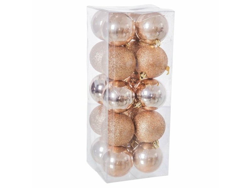 Коледни топки Мед Пластмаса 6 x 6 x 6 cm (20 броя)