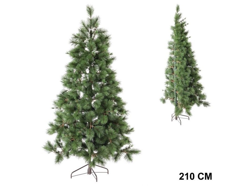 Коледно дърво Зелен PVC Метал полиетилен 120 x 120 x 210 cm