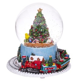 Снежна Топка Многоцветен Коледна топка Влак 16,5 x 16,5 x 16,5 cm