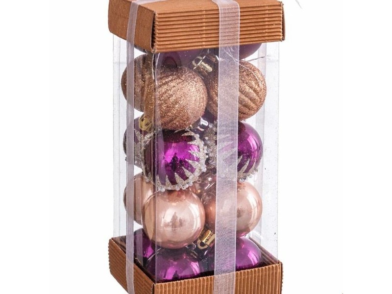 Коледни топки Многоцветен PVC 4 x 4 x 4 cm (20 броя)