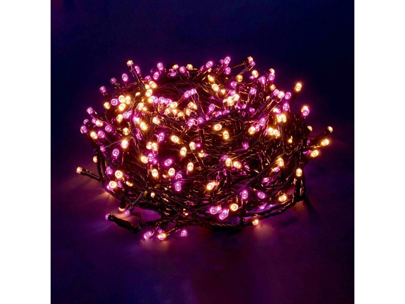 Гирлянда от LED Светлини 3,6 W Розов Топло Бяло 5 m 10 x 8 x 14 cm