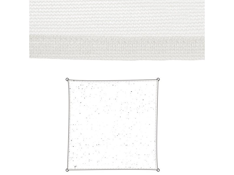 Сянка платна Vela sombreo Бял 3 x 3 m 300 x 300 x 0,5 cm Тента