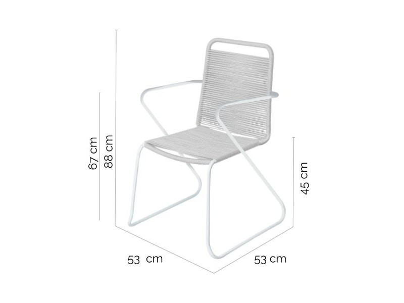Aiatool Antea 57 x 65,5 x 90 cm Въже Светло сив