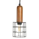 Полилей 12 x 12 x 27 cm Естествен Златен Дървен Желязо 220 V Дърво манго 240 V