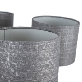 Полилей Черен Сребрист лен Метал Желязо 220-240 V 52 x 52 x 45 cm