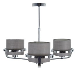 Полилей Сив Сребрист лен Метал Желязо 220-240 V 52 x 50 x 44,5 cm