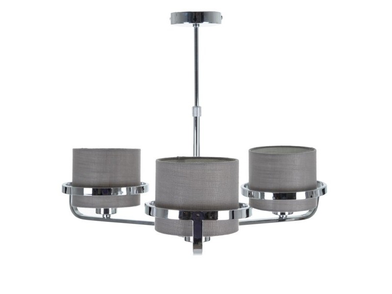 Полилей Сив Сребрист лен Метал Желязо 220-240 V 52 x 50 x 44,5 cm