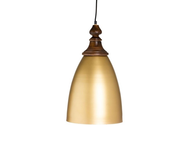 Полилей 21 x 21 x 37 cm Златен Дървен Желязо 220 V Дърво манго 240 V