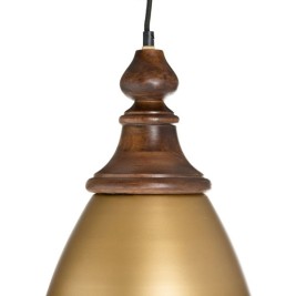 Полилей 21 x 21 x 37 cm Златен Дървен Желязо 220 V Дърво манго 240 V