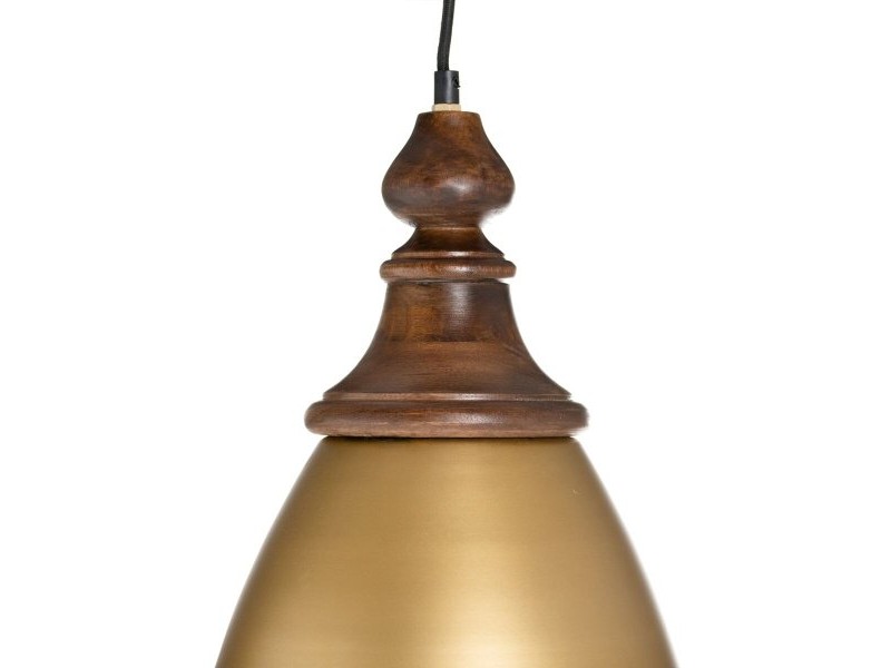 Полилей 21 x 21 x 37 cm Златен Дървен Желязо 220 V Дърво манго 240 V