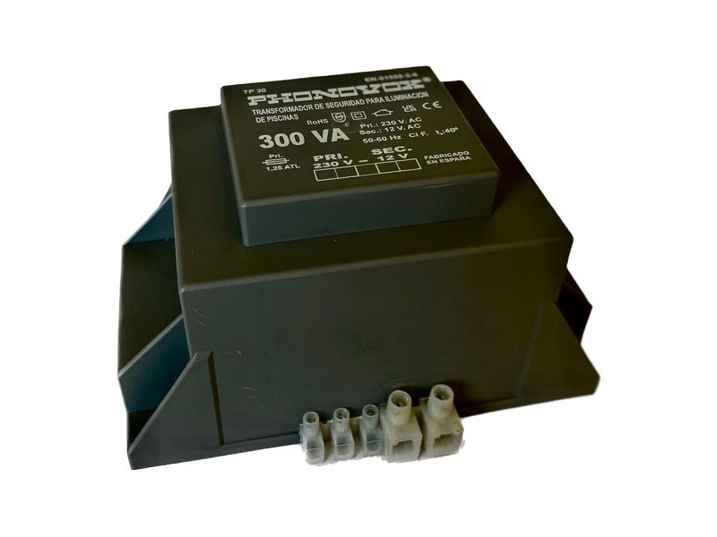 Safety transformer for swimming pool lighting PHONOVOX tp30300 300 VA 12 V 230 V 50-60 Hz 16,5 x 11,1 x 9,4 cm