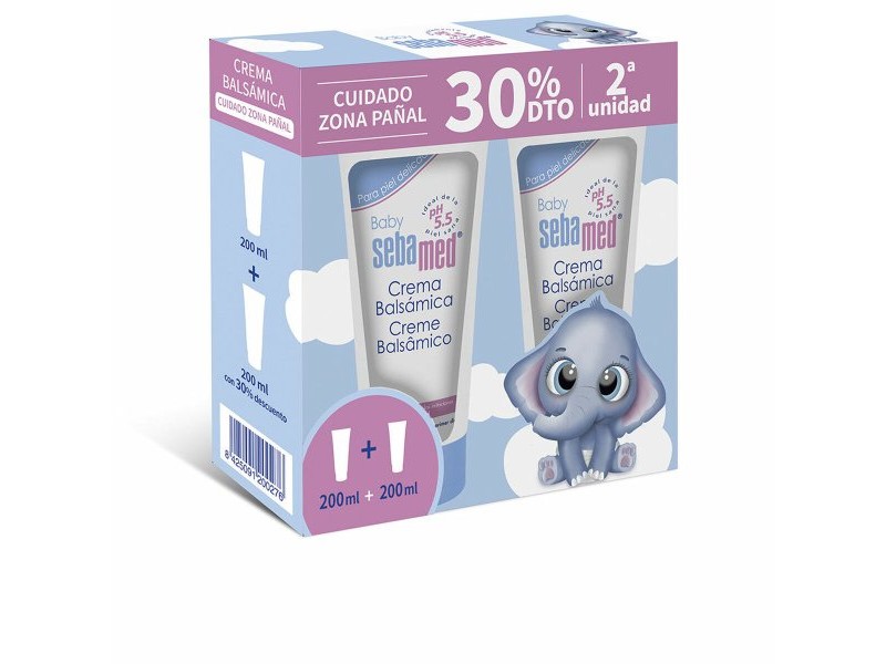 Крем Ежедневна Грижа за Зоната на Памперса Sebamed Baby 200 ml x 2