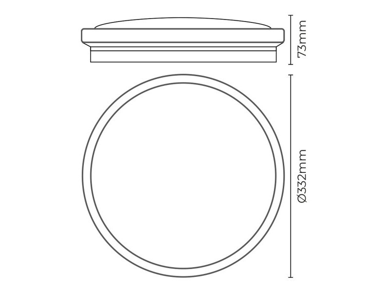 LED Таванен Аплик EDM 32539 F 18 W 1820 Lm Кръгъл Повърхност (4000 K)