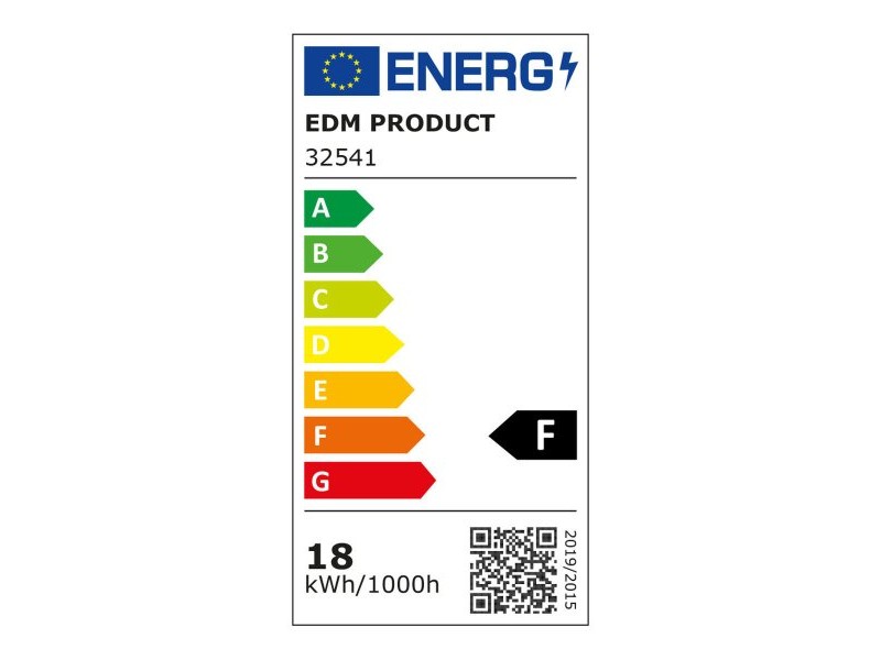 LED Таванен Аплик EDM 32541 F 18 W 1820 Lm Квадратек Повърхност (4000 K)