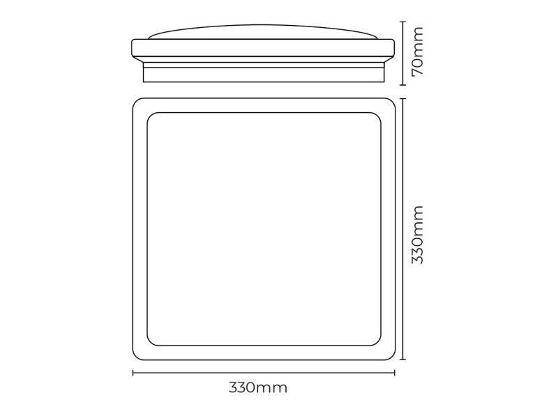 LED Таванен Аплик EDM 32542 F 18 W 1820 Lm Квадратек Повърхност (6400 K)