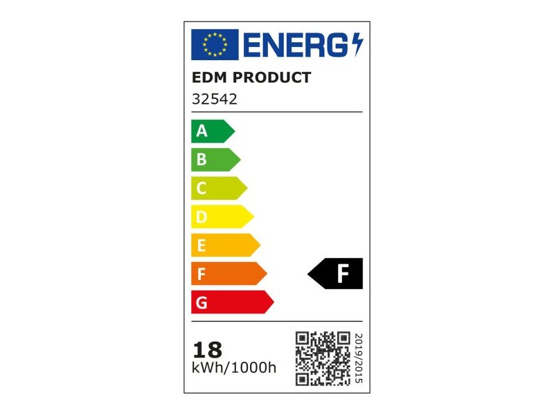 LED Таванен Аплик EDM 32542 F 18 W 1820 Lm Квадратек Повърхност (6400 K)