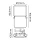 Фокус на Прожектор EDM 70417 Frameless Черен F 10 W 760 Lm (6000 K)