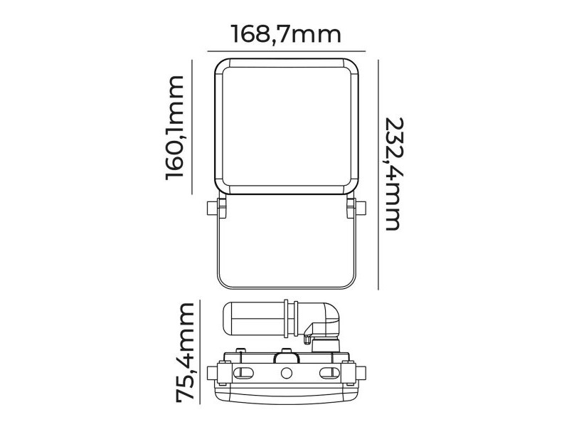 Фокус на Прожектор EDM 70420 Frameless Черен F 50 W 4100 Lm (6000 K)