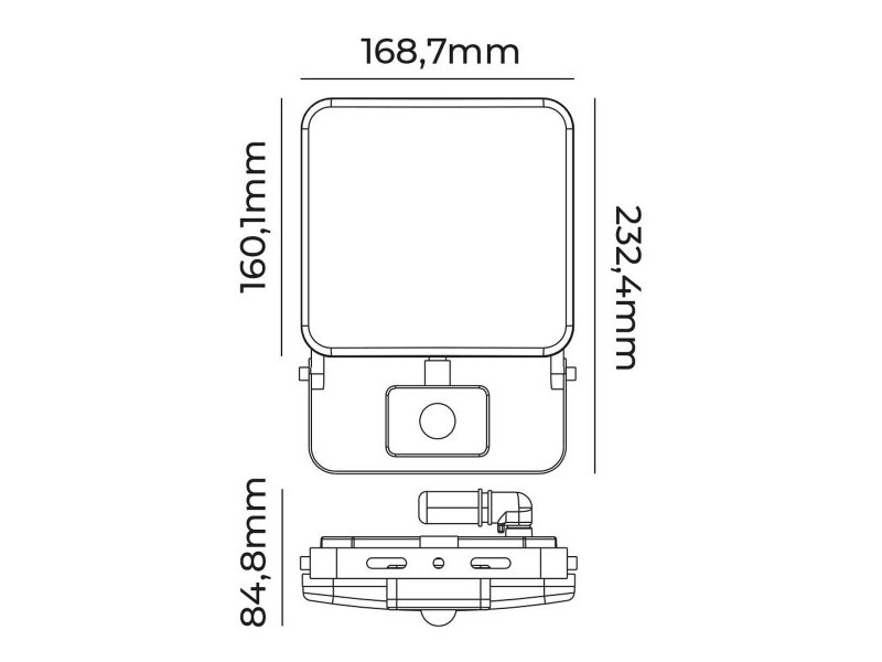 Фокус на Прожектор EDM 70422 Frameless Черен F 50 W 4100 Lm (6000 K)