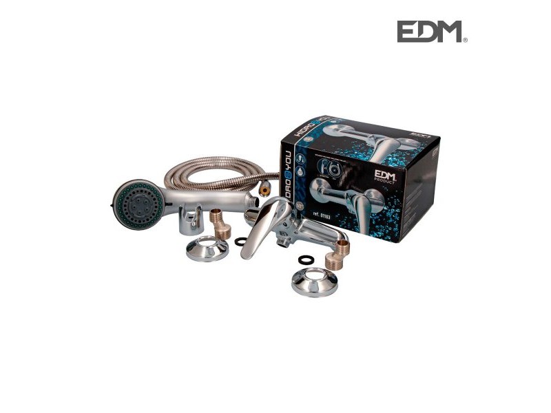 Смесител EDM 01163 a7200-x Сребрист Неръждаема стомана Месинг цинк 15,1 x 11,5 x 11,5 cm Душ