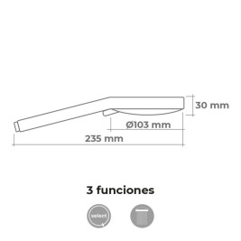 Душ Слушалка EDM 01330 ABS Хромирано Кръгъл 10,3 x 3 x 23,5 cm