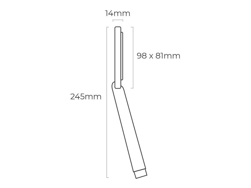 Душ Слушалка EDM 01334 ABS Хромирано 8,1 x 1,4 x 24,5 cm