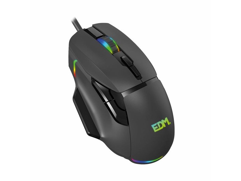 LED мишка за игра EDM 07753 for players Черен 7200 dpi