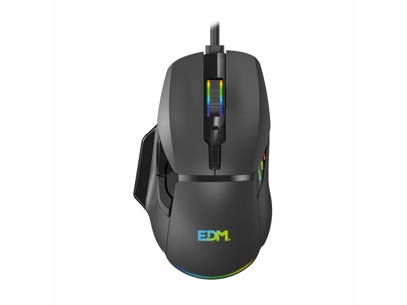 LED мишка за игра EDM 07753 for players Черен 7200 dpi