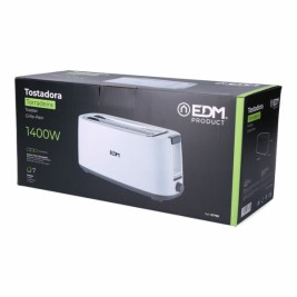 Тостер EDM 07799 White Design 1400 W Двоен слот