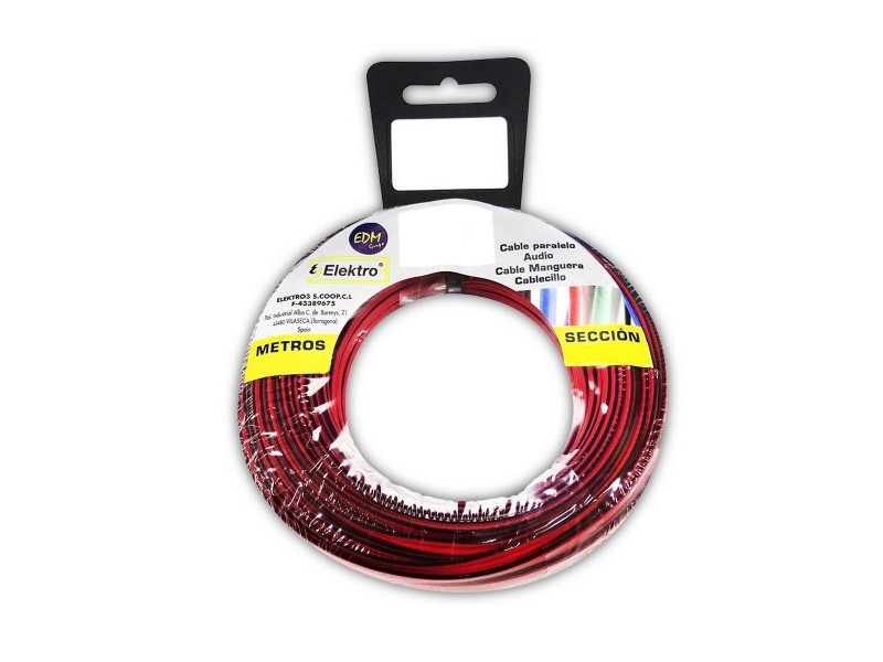 Микро SATA Combo кабел EDM 28010 Черен Червен Червен/Черен 25 m 2 x 1,5 mm