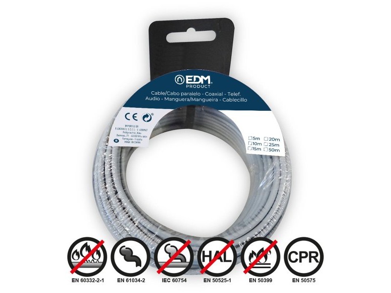 Микро SATA Combo кабел EDM 28479 Сив 50 m 2,5 mm Микро SATA Combo кабел EDM 28479 Сив 50 m 2,5 mm