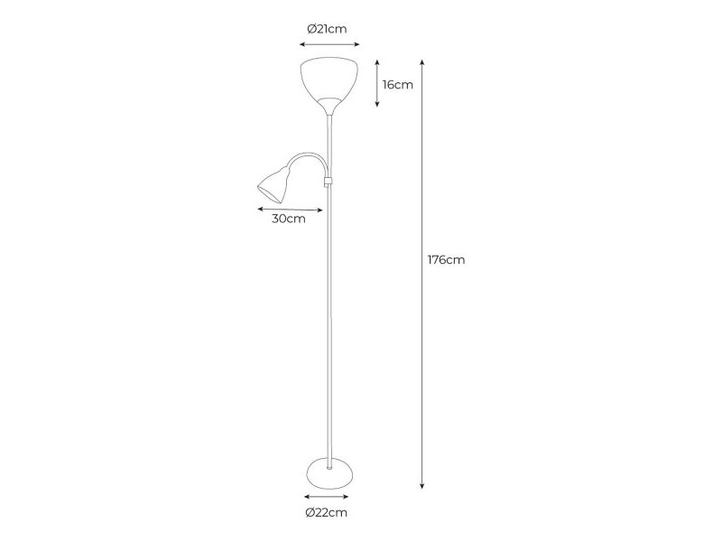 Лампион EDM 30010 Boston Сребрист 60 W 220-240 V 176 cm