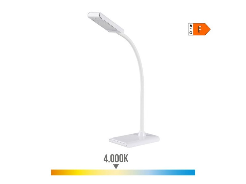 Настолна лампа EDM 30116 Бял полипропилен 7 W 400 lm 9 x 13 x 33 cm Flexo / Настолна лампа