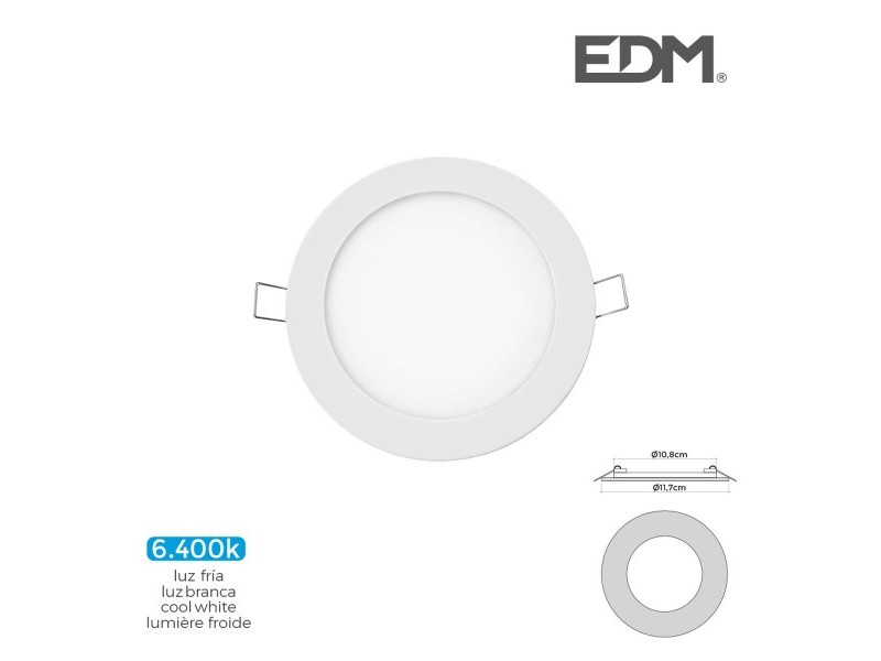 Вградена прожекторна светлина EDM 31601 Downlight A G 6 W 320 Lm (6400 K)